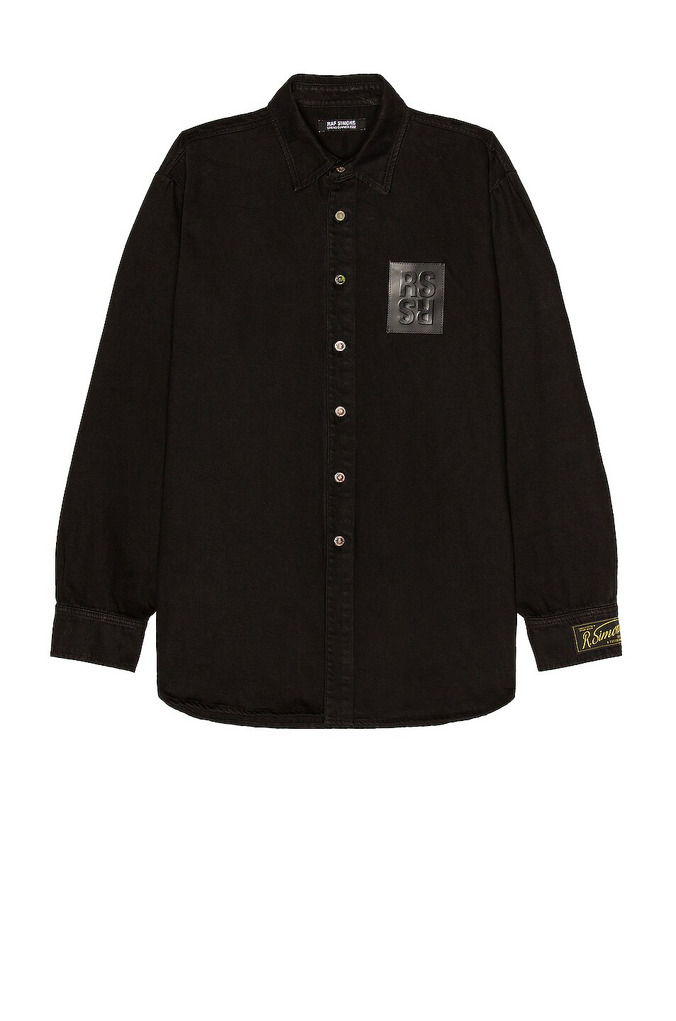 Image 1 of Raf Simons Long Sleeve Denim Shirt in Black