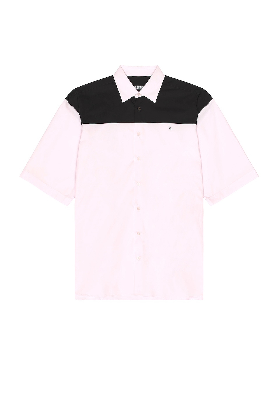 Image 1 of Raf Simons Americano Bicolor Shirt in Light Pink & Black