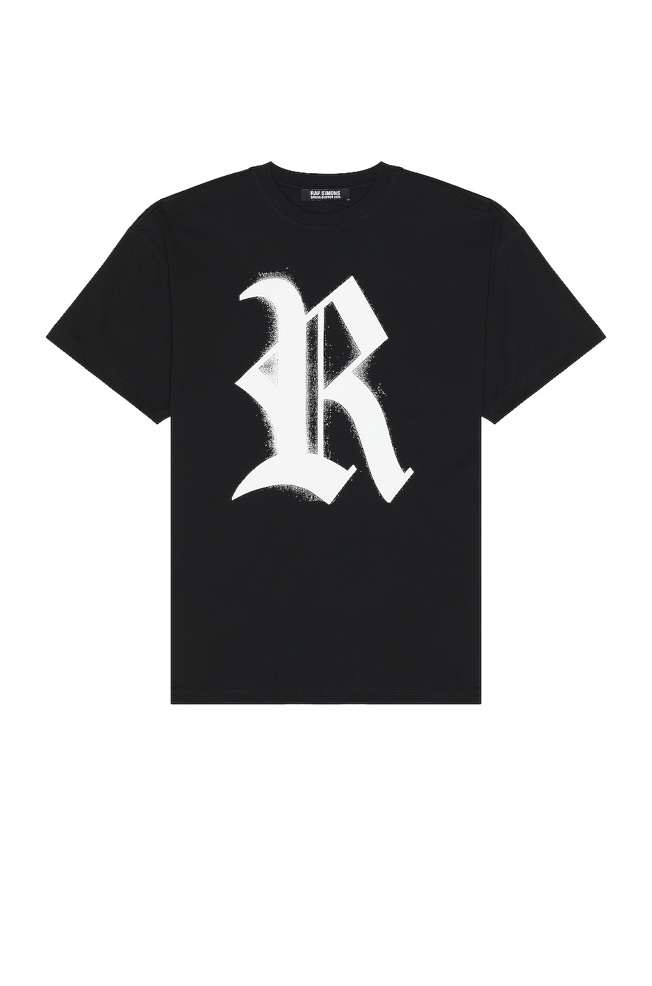 Image 1 of Raf Simons Big Fit T-shirt With R Print On Front in Black