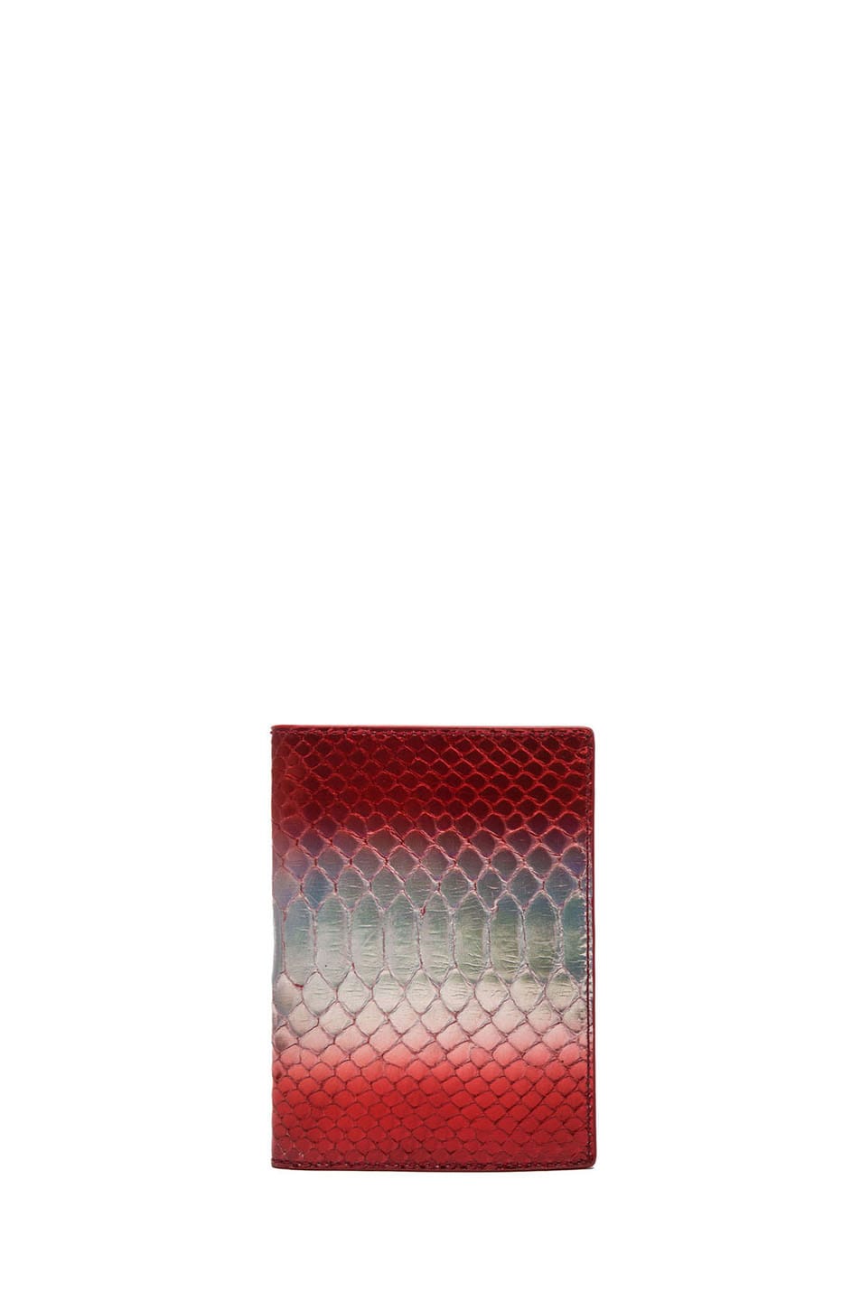 Image 1 of Raf Simons Printed Leather Wallet in Red