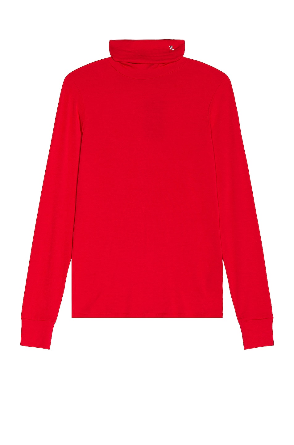 Image 1 of Raf Simons Jersey Turtleneck Top in Red & White
