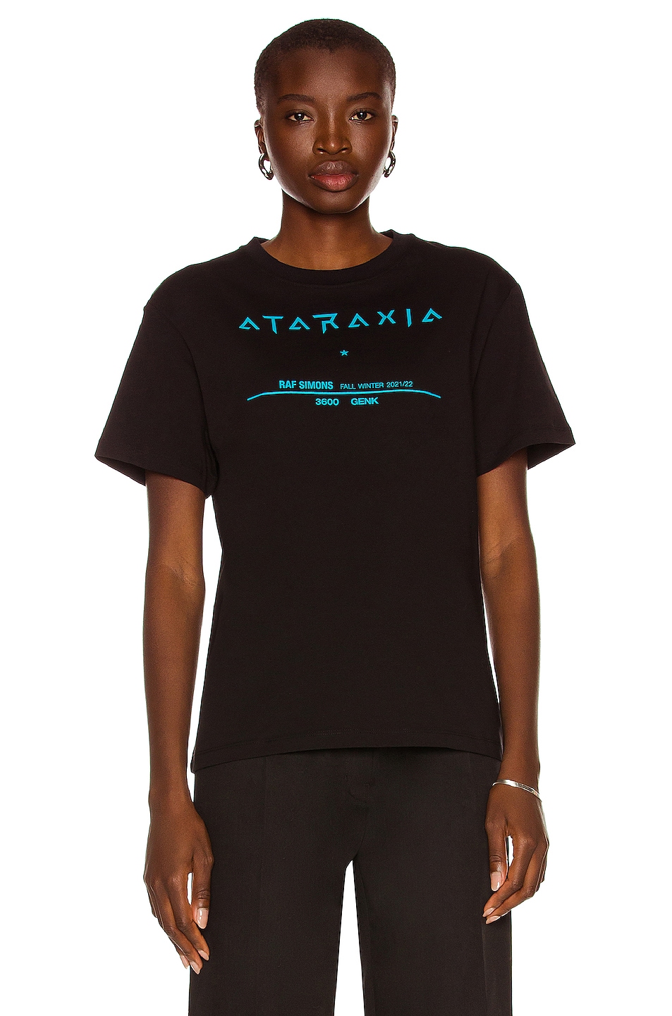Image 1 of Raf Simons Regular Fit Ataraxia Tour T-Shirt in Black