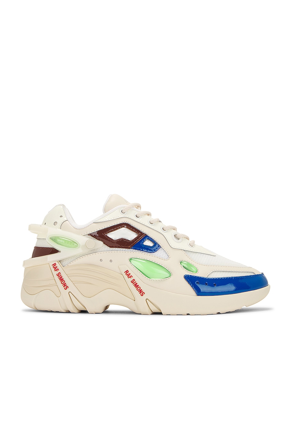 Image 1 of Raf Simons Cylon-21 Sneakers in Cream, Brown, & Blue