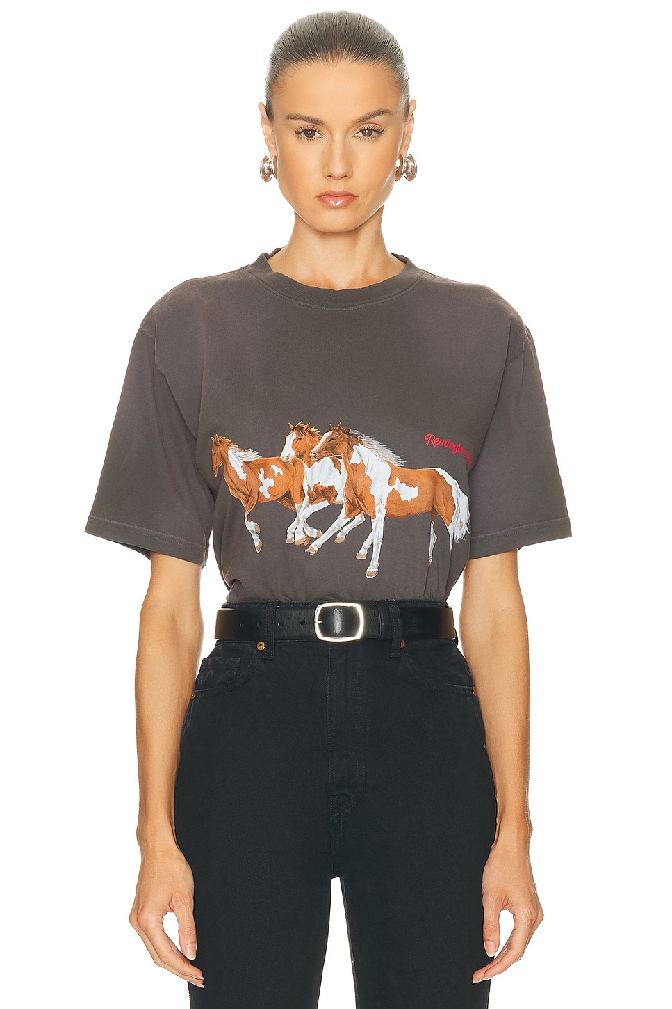 Image 1 of Remington Stone Wild Horses Tee in Vintage Brown