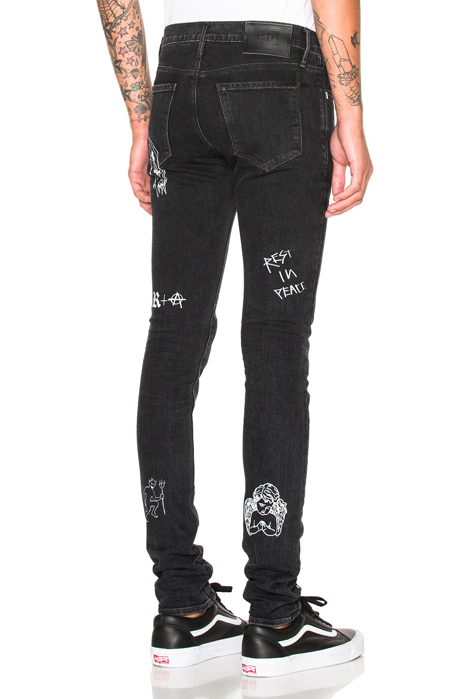 Image 1 of RTA Printed Jeans in Ash Print