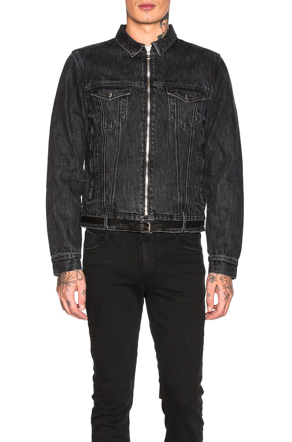 Rta Jacket RtA Denim Jacket in Worn Black | FWRD