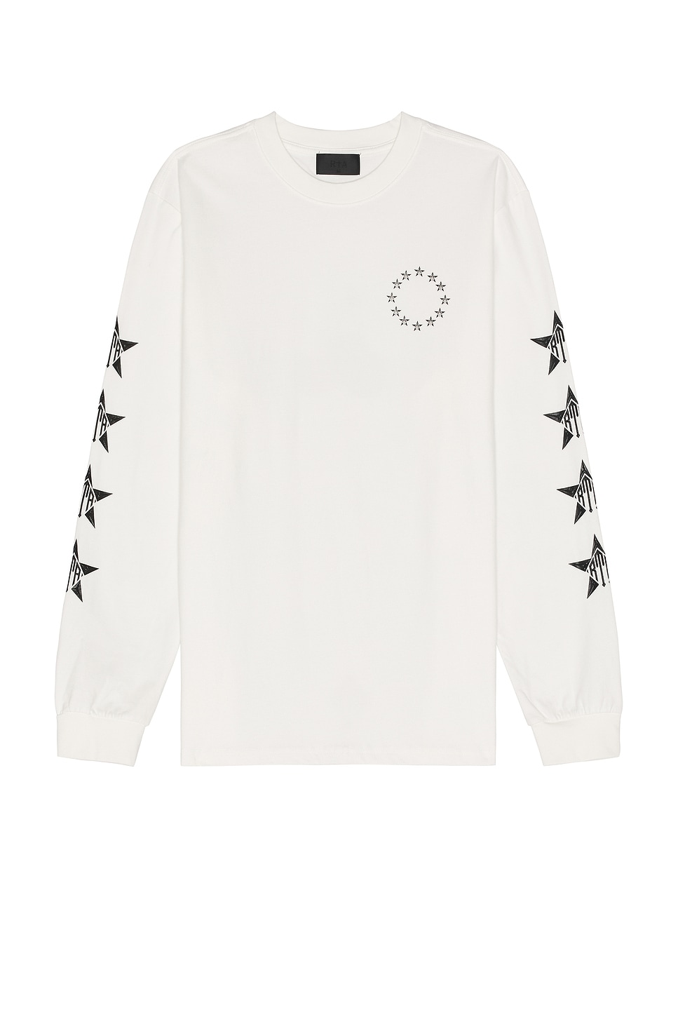 Image 1 of RTA Lawrence Long Sleeve Tee in White Black Cherries