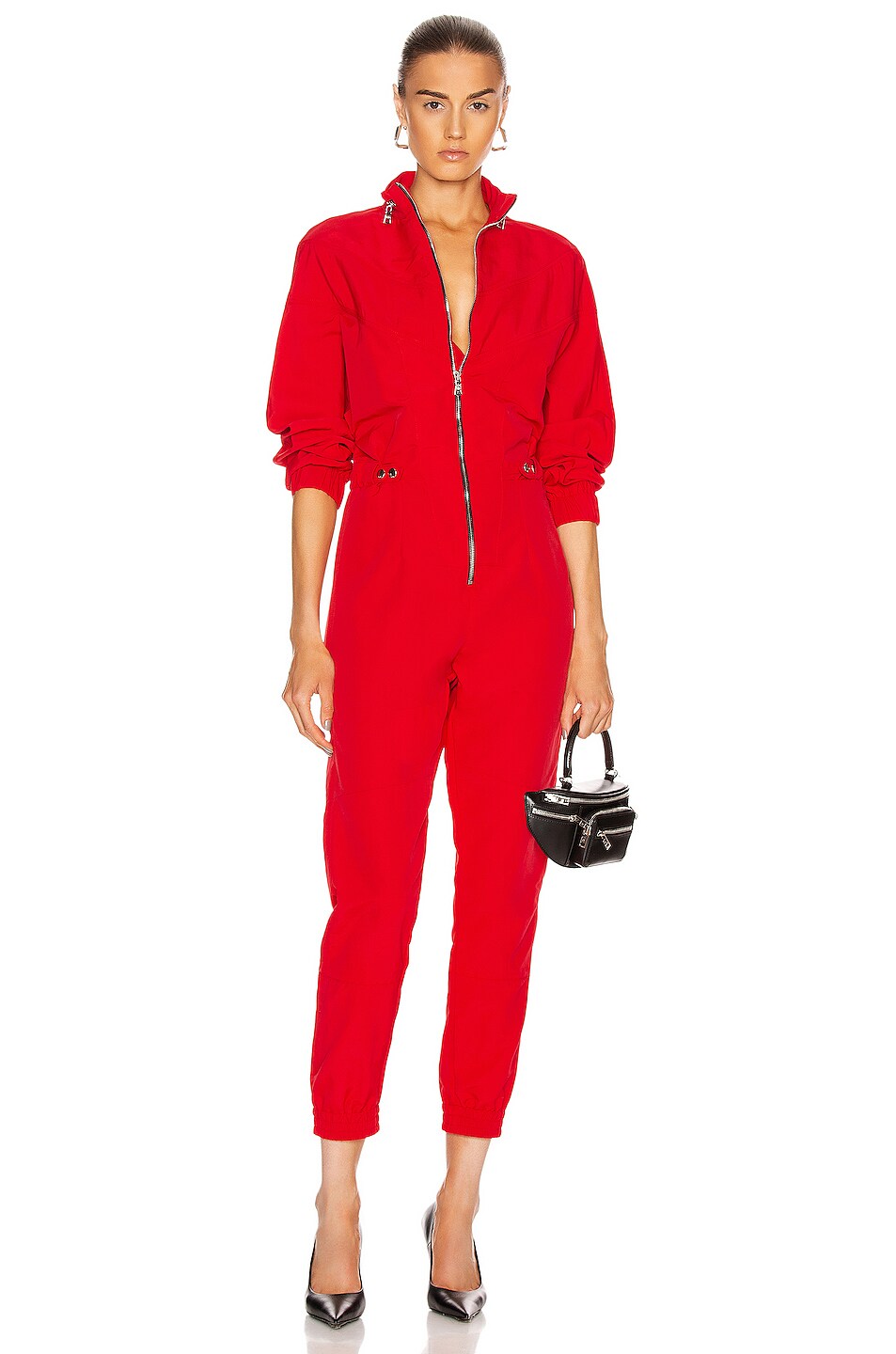 Image 1 of RTA Halima Jumpsuit in Track Red