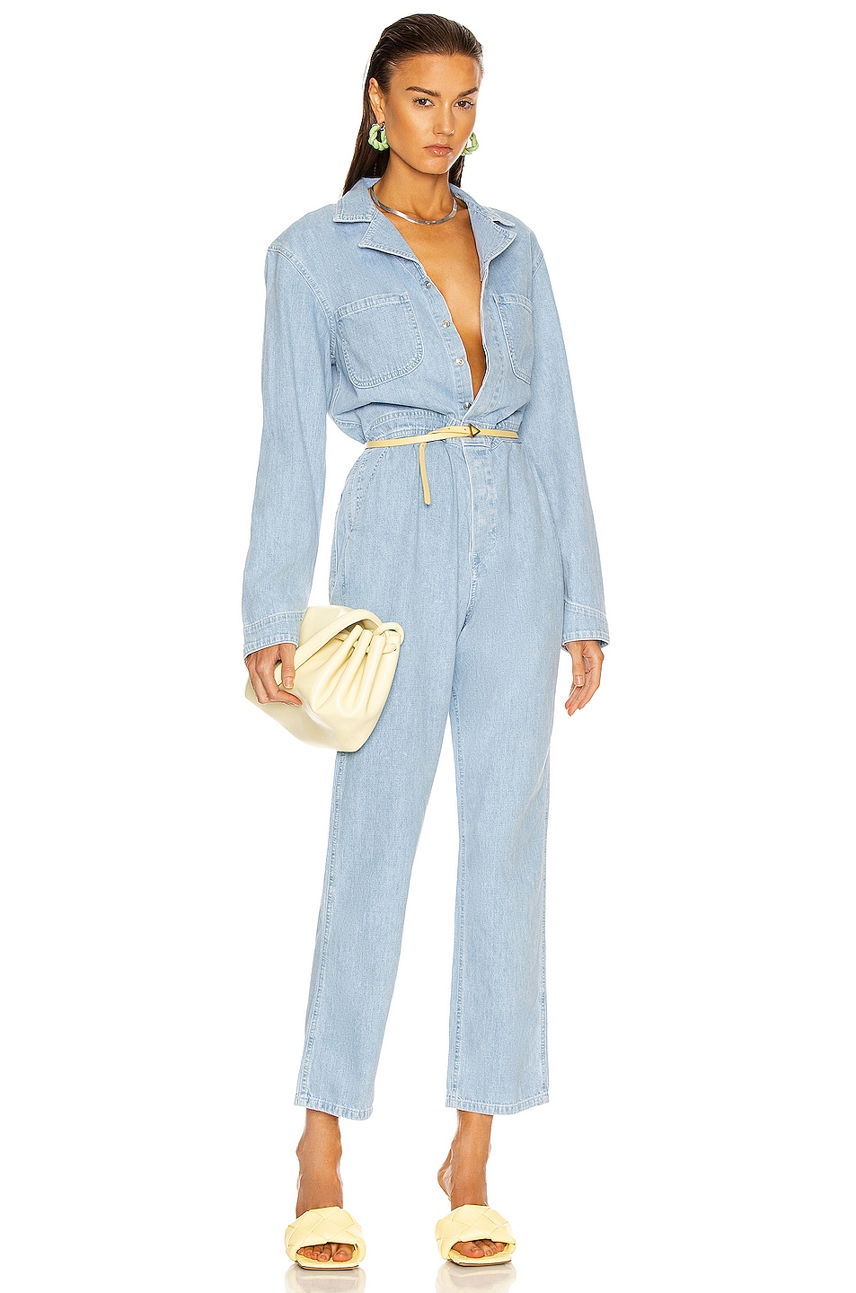 Image 1 of RTA Amber Jumpsuit in Paradise Blue