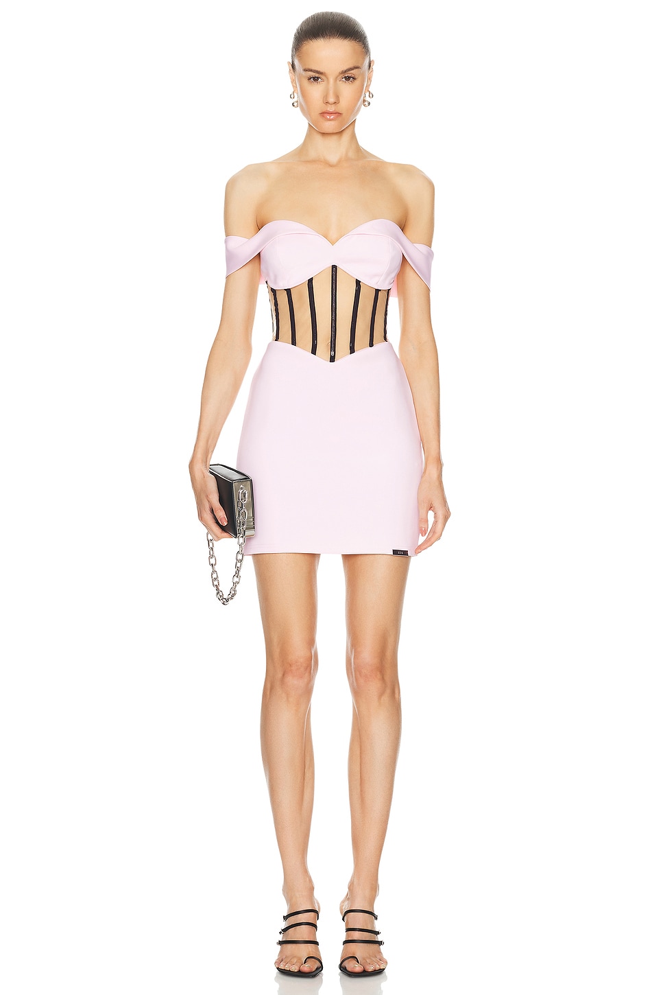 Image 1 of RTA For FWRD Evie Mini Dress in Festive Pink