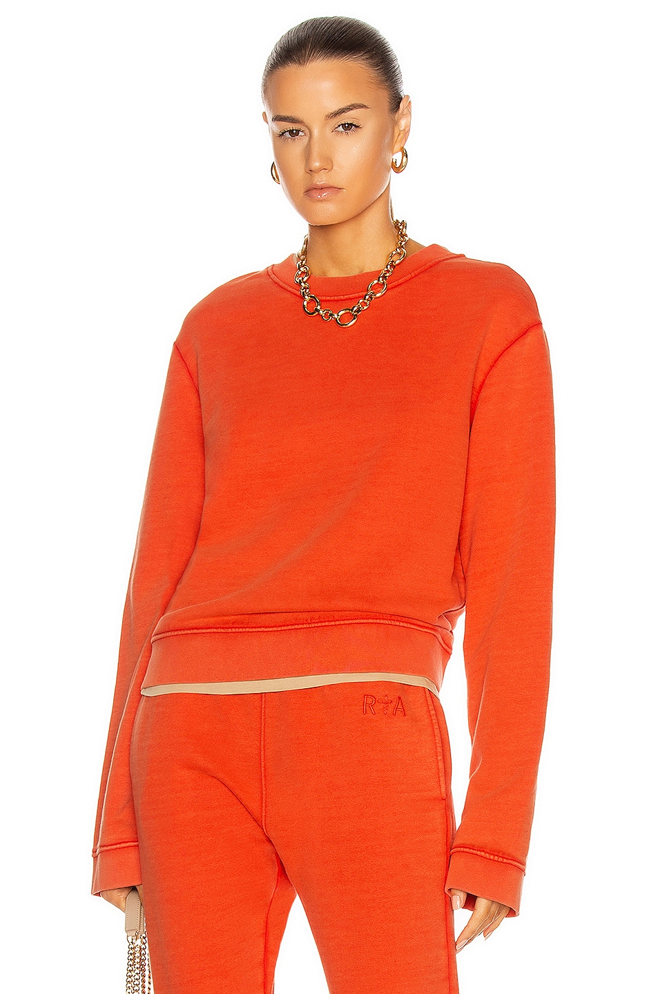 Image 1 of RTA Emilia Sweatshirt in Faded Orange