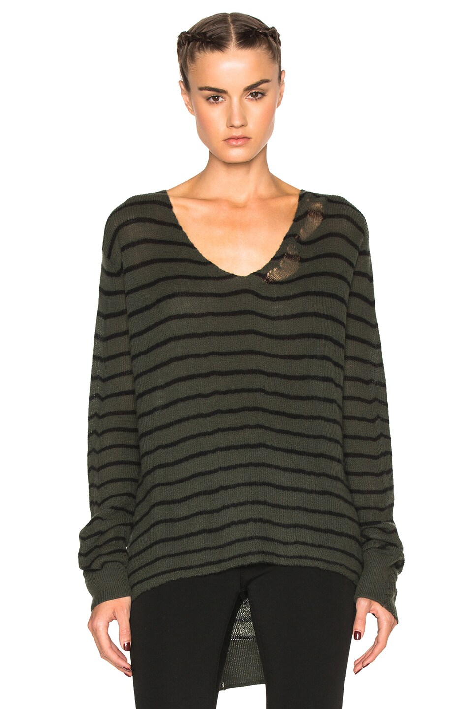 Image 1 of RTA Camille Sweater in Unit Stripe