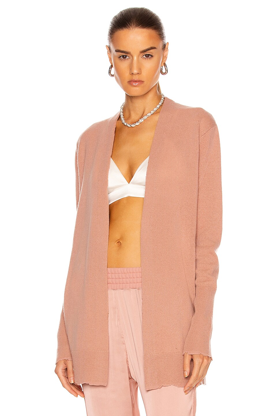 Image 1 of RTA Serge Cashmere Cardigan in Dusty Coral