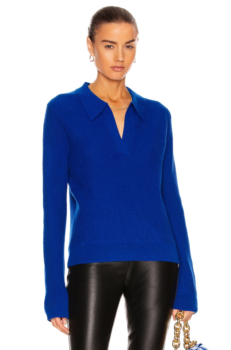 Image 1 of RTA Amalia Cashmere Sweater in Magnetic Blue