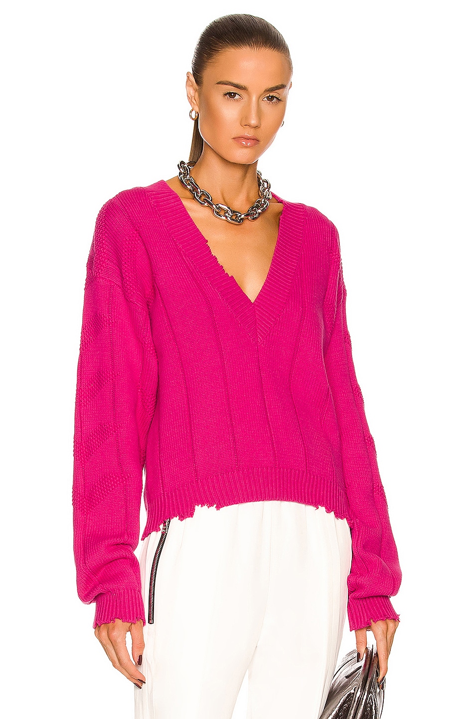 Image 1 of RTA Alba Sweater in Fuchsia