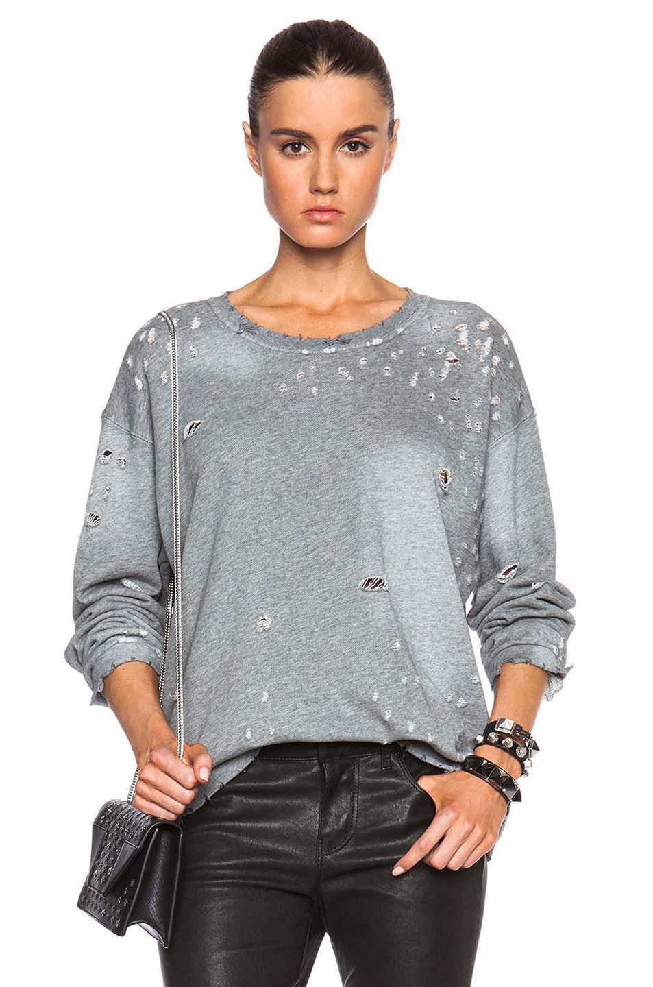Image 1 of RTA Beal Sweater in Grey