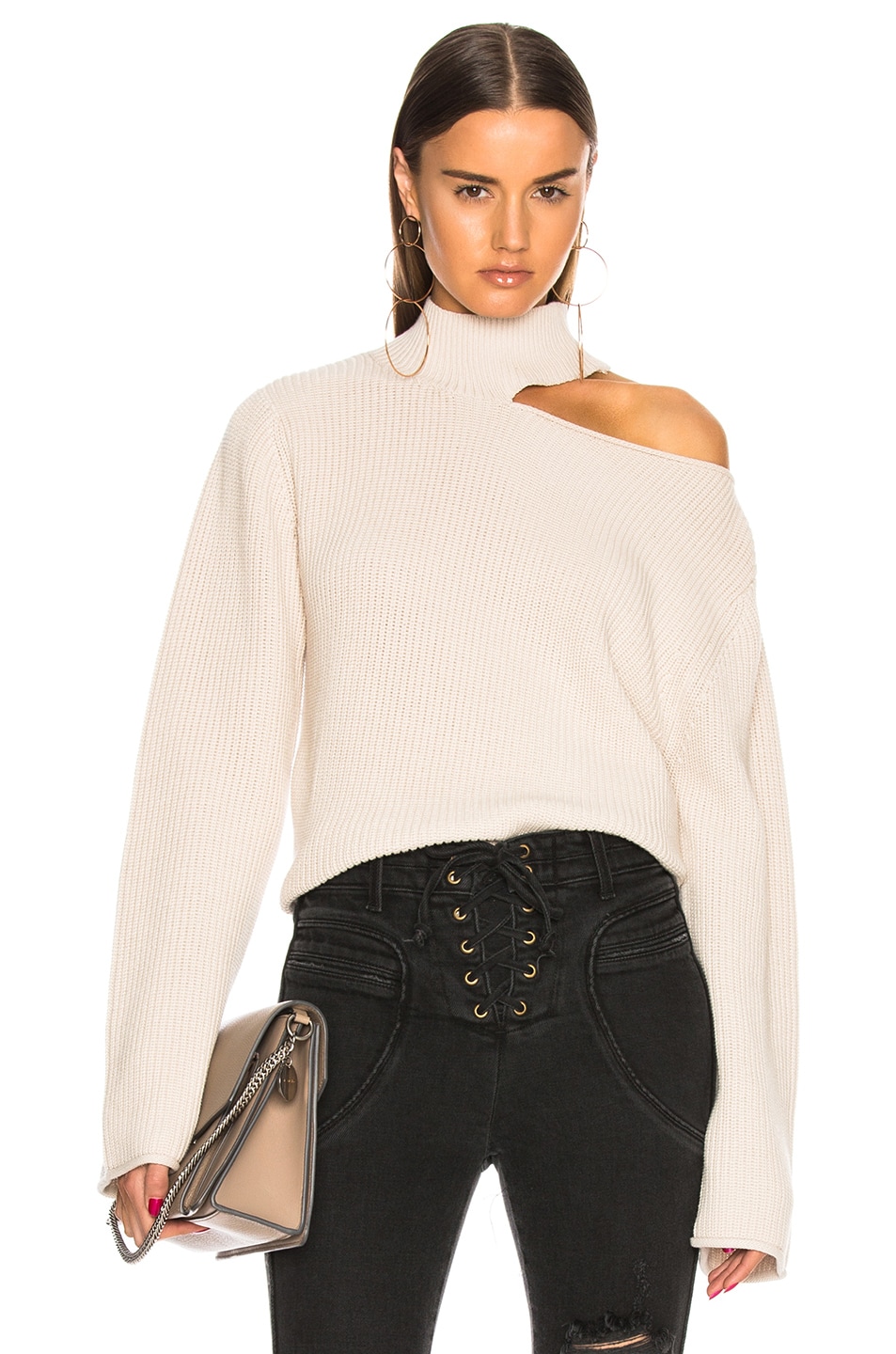 Image 1 of RTA Langley Sweater in Vintage White 2