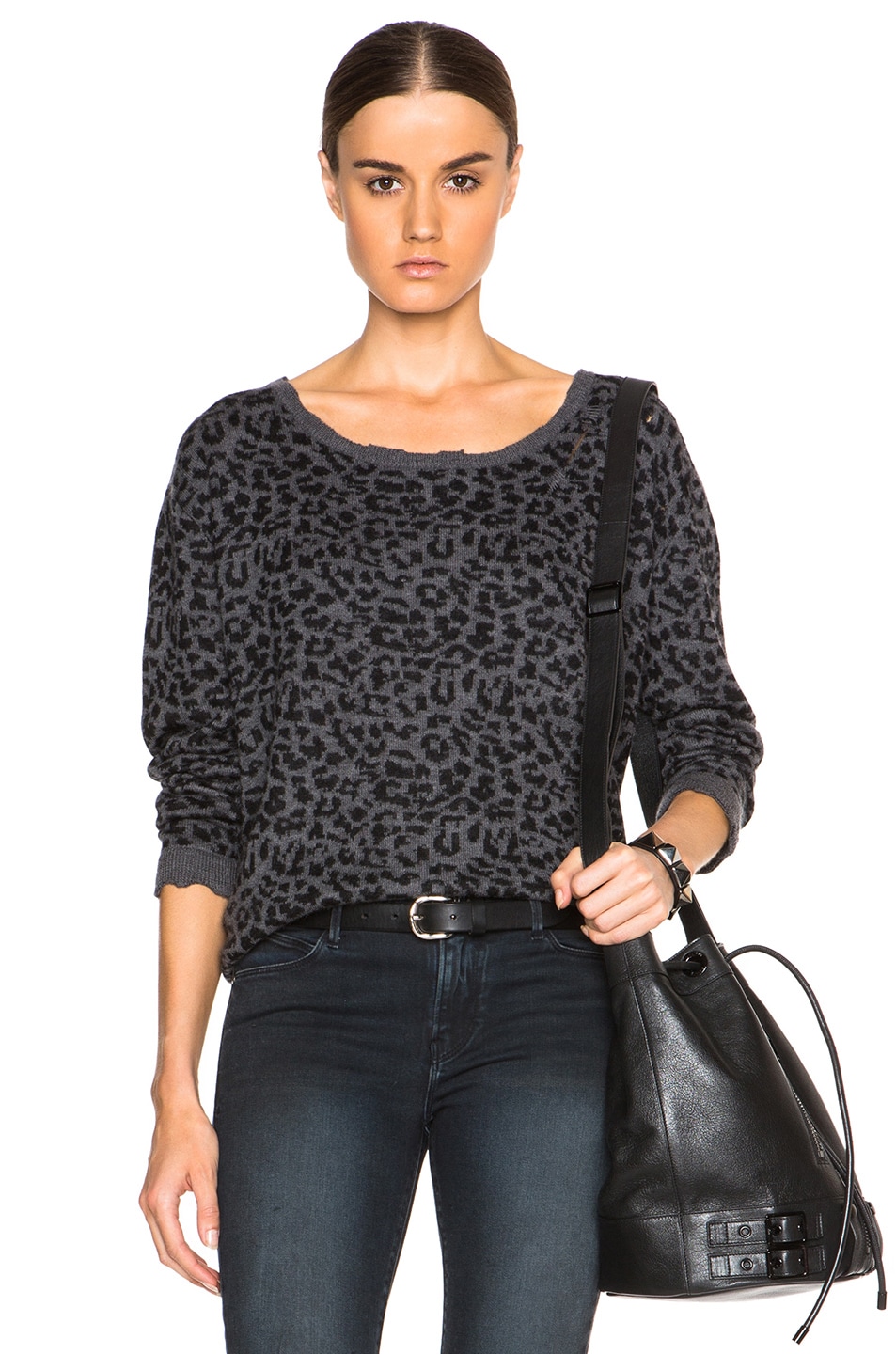 Image 1 of RTA Charlotte Sweater in Leopard