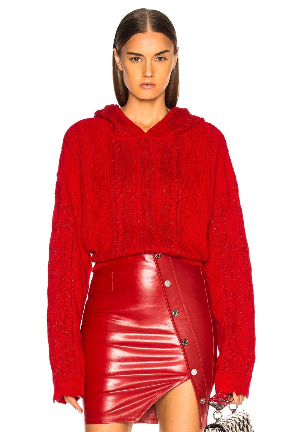 Image 1 of RTA Marvin Sweater in Cherry Lurex