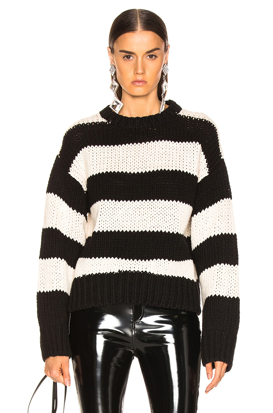 Image 1 of RTA Griffith Sweater in Ligne Black