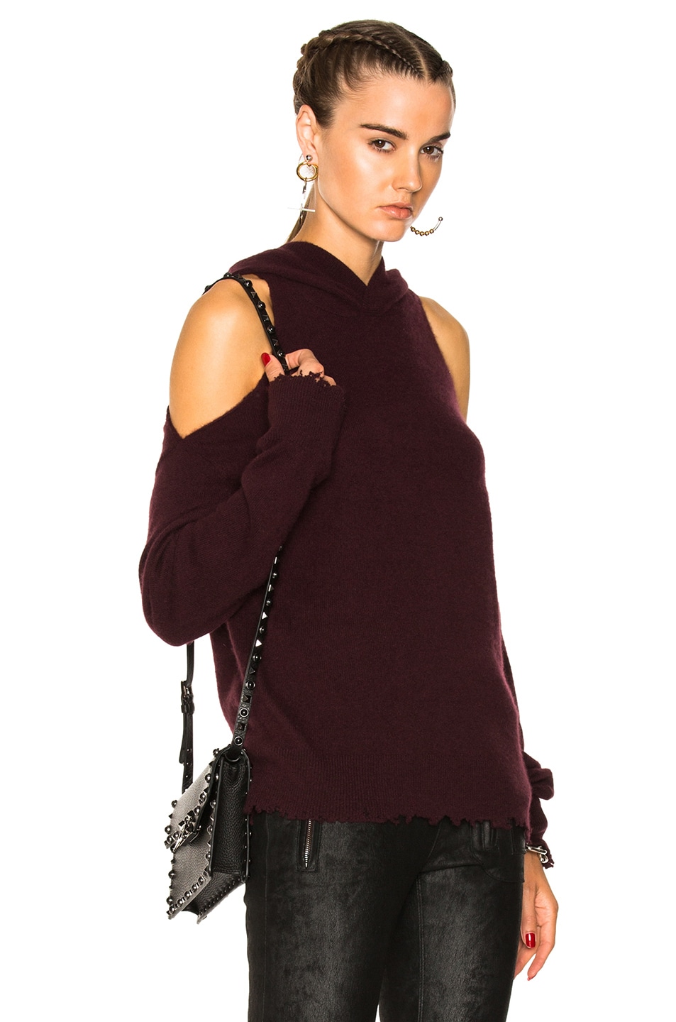 Image 1 of RTA Juno Cashmere Sweater in Bordeaux