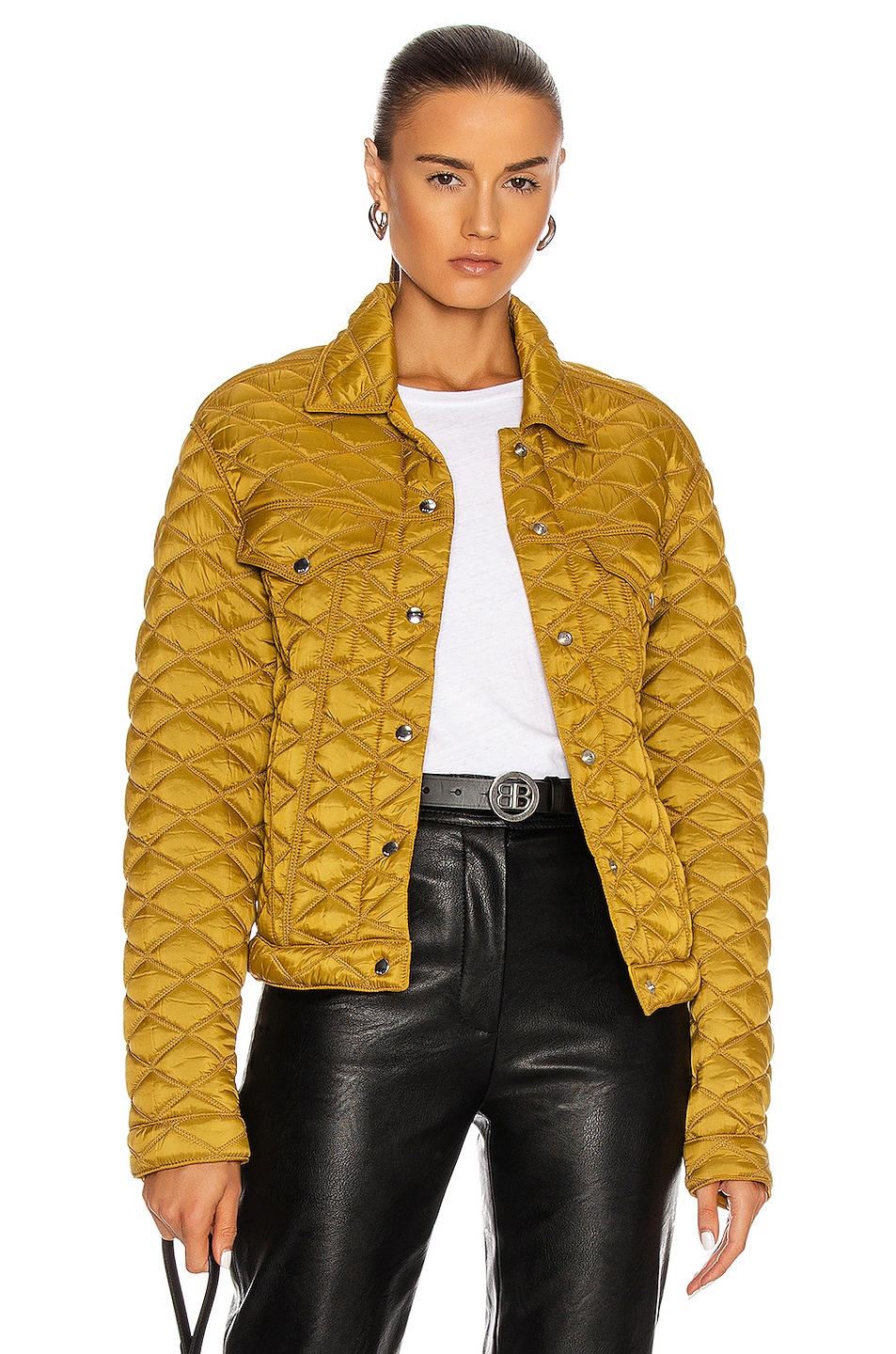 Image 1 of RTA Erika Jacket in Mustard Quilted