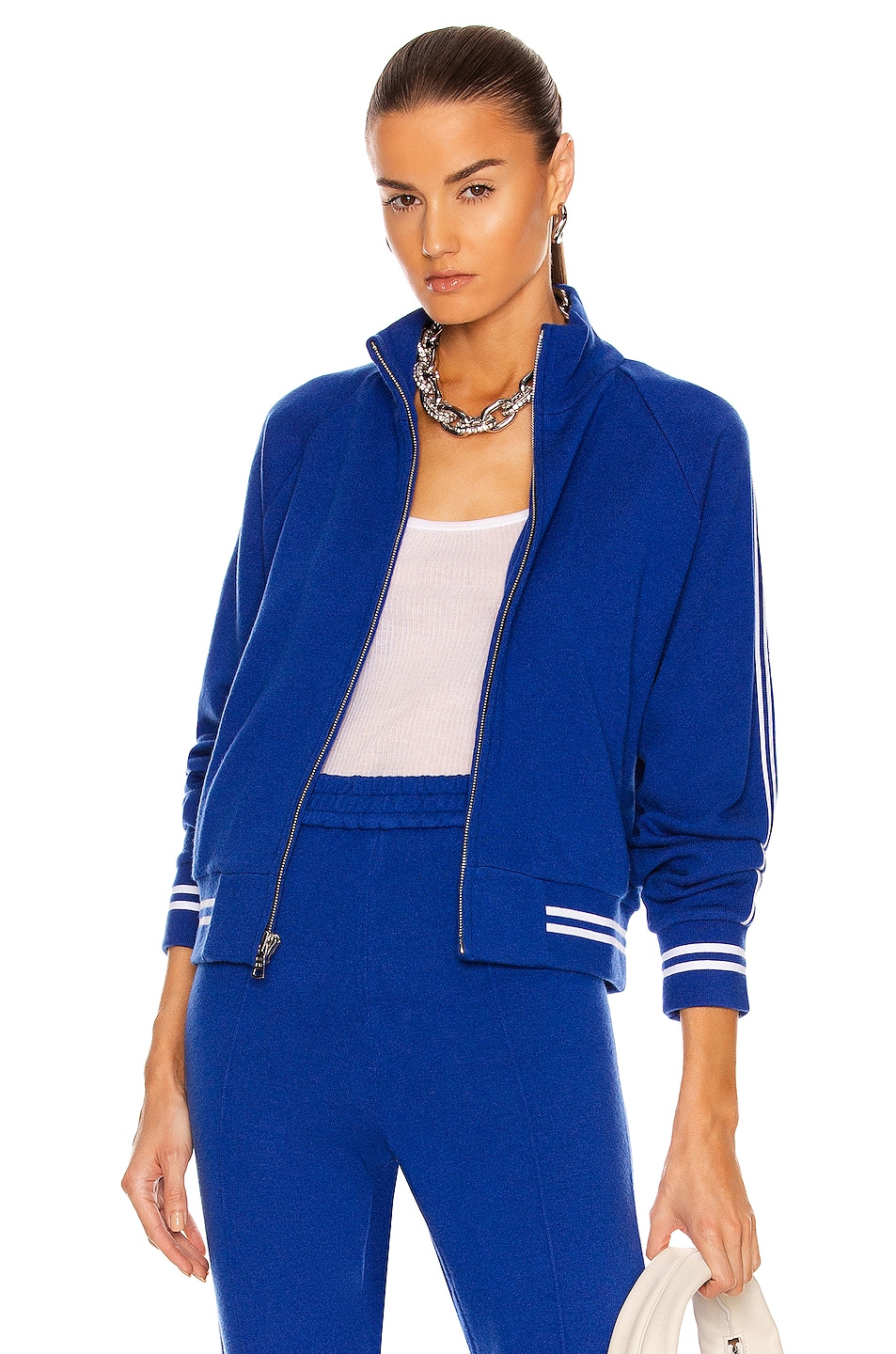 Image 1 of RTA Imani Track Jacket in Magnetic Blue