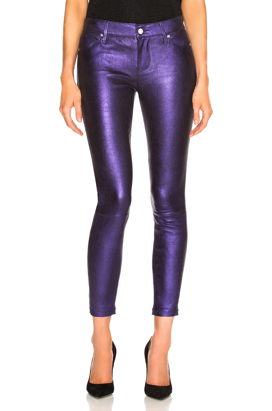 Image 1 of RTA Prince Leather Pant in Ultramarine