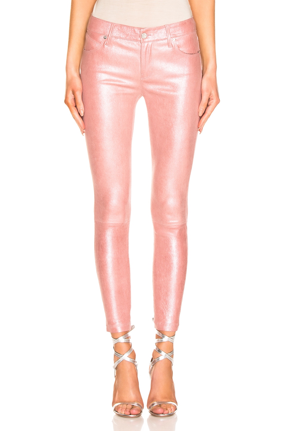 Image 1 of RTA Prince Leather Pant in Blush Perle