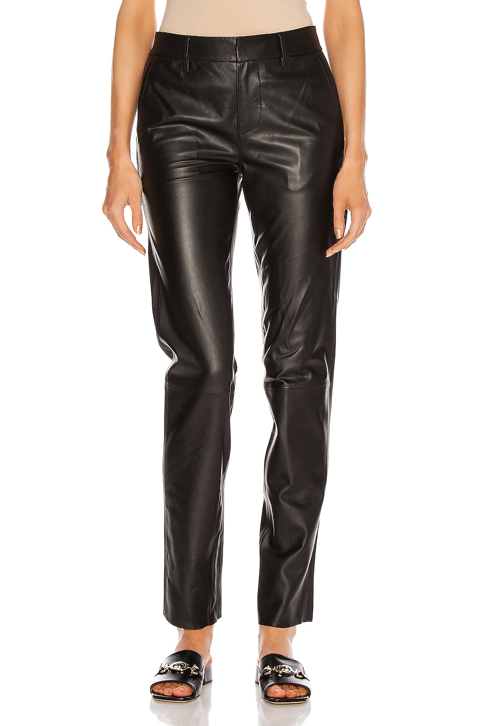 Image 1 of RTA Connor Leather Pant in Black
