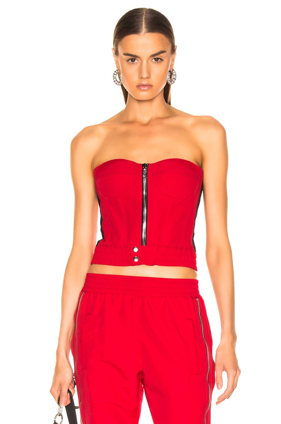 Image 1 of RTA Vicki Bustier Top in Track Red
