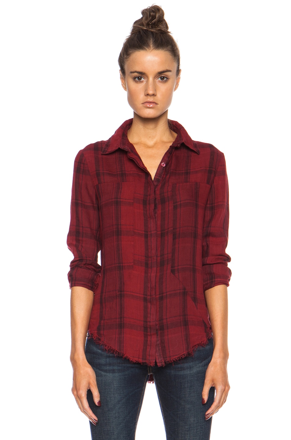 Image 1 of RTA Industrial Top in Red Plaid