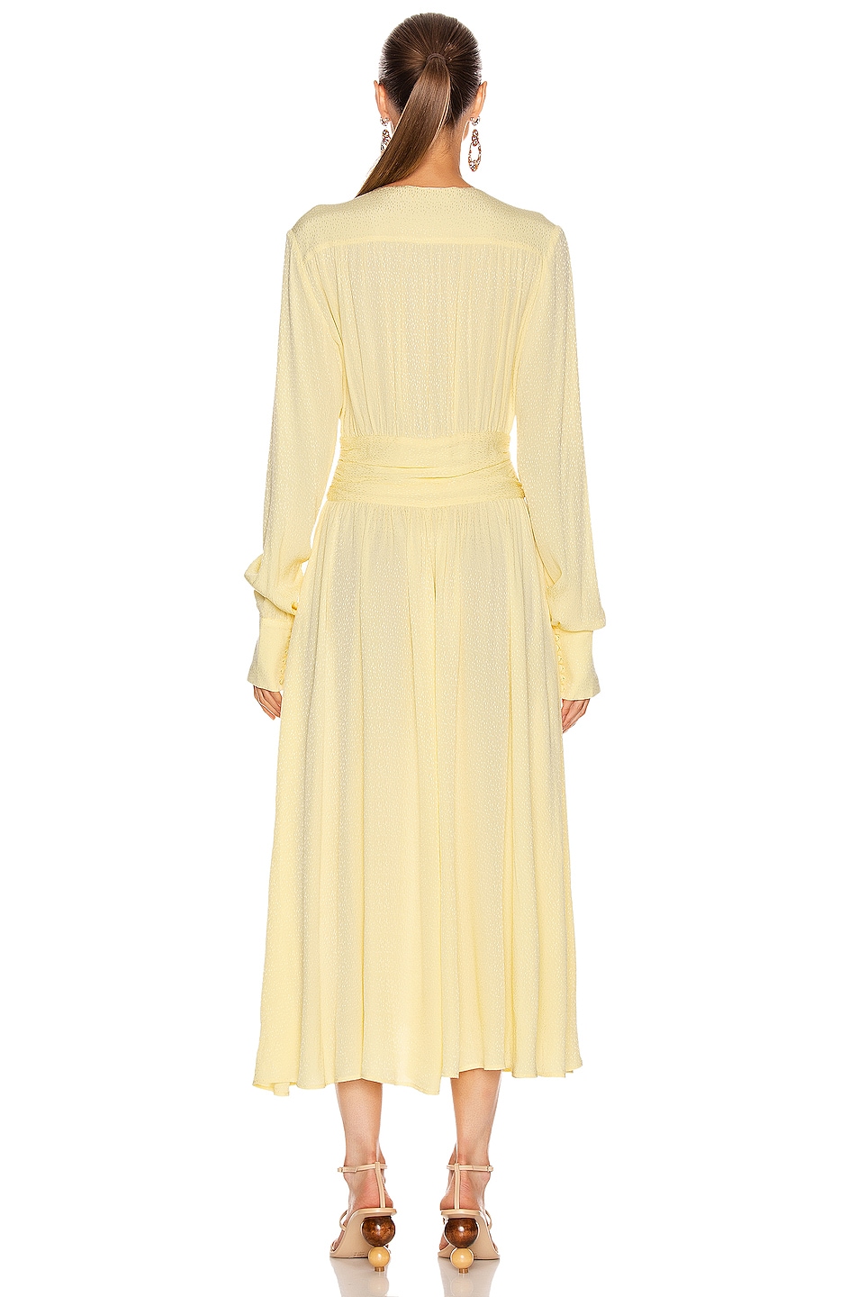 ROTATE Tracy Long Dress in Lemonade | FWRD