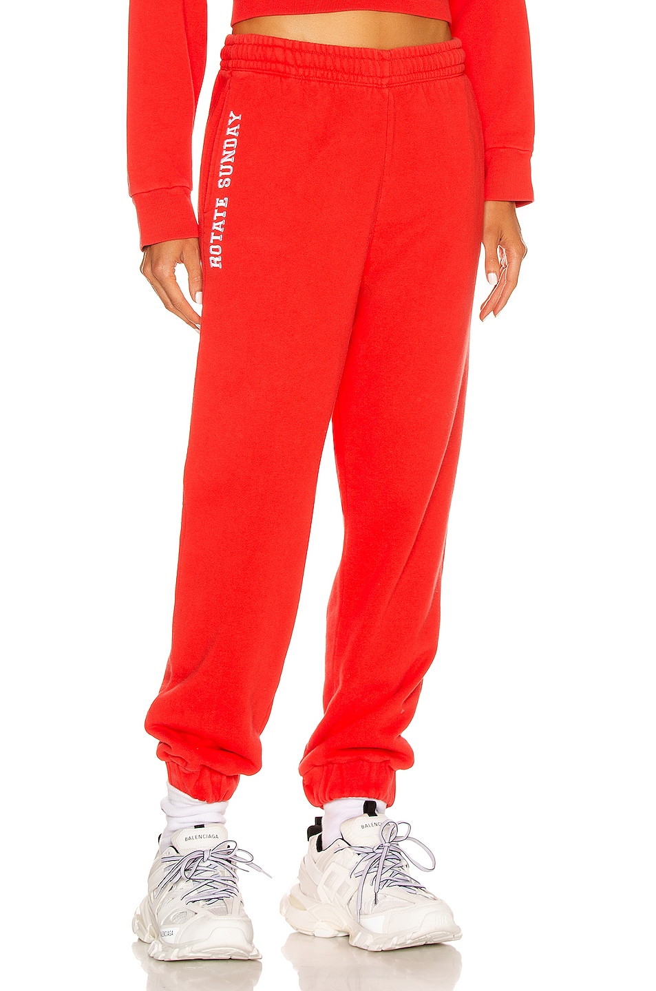 Image 1 of ROTATE SUNDAY Mimi Sweatpant in Flame Scarlet