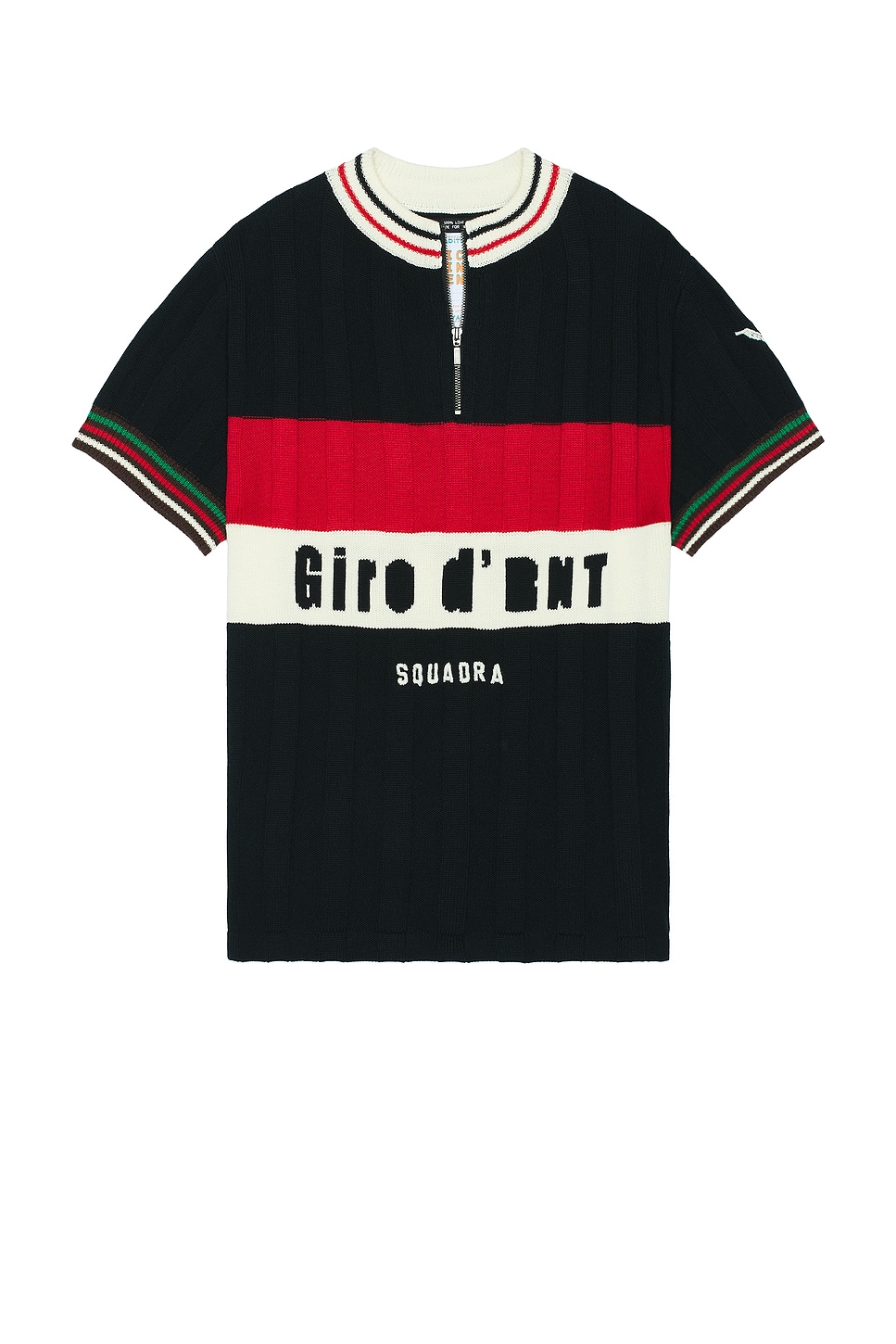 Image 1 of rice nine ten Knitted Cycling Jersey in Black