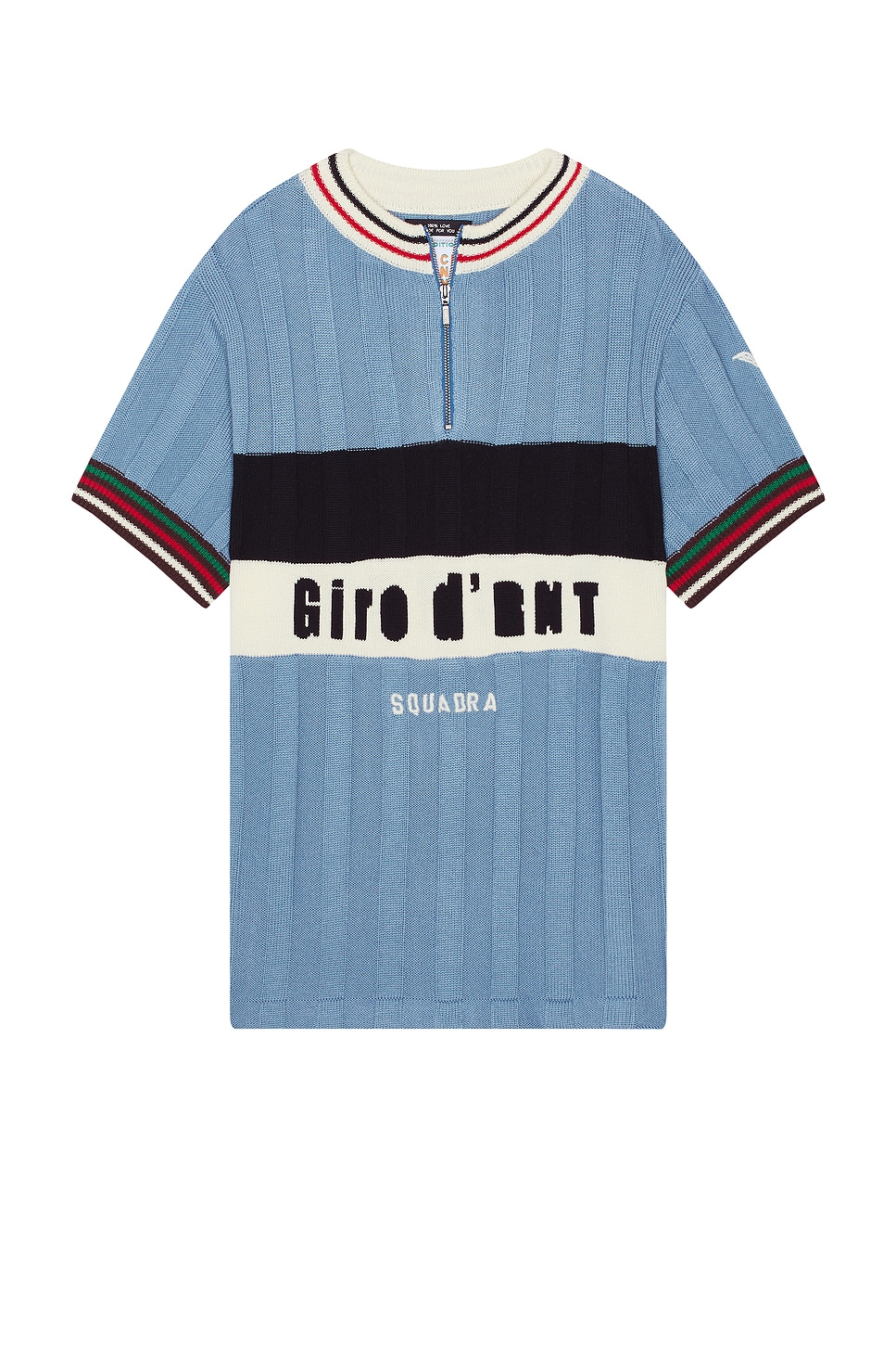 Image 1 of rice nine ten Knitted Cycling Jersey in Sax Blue