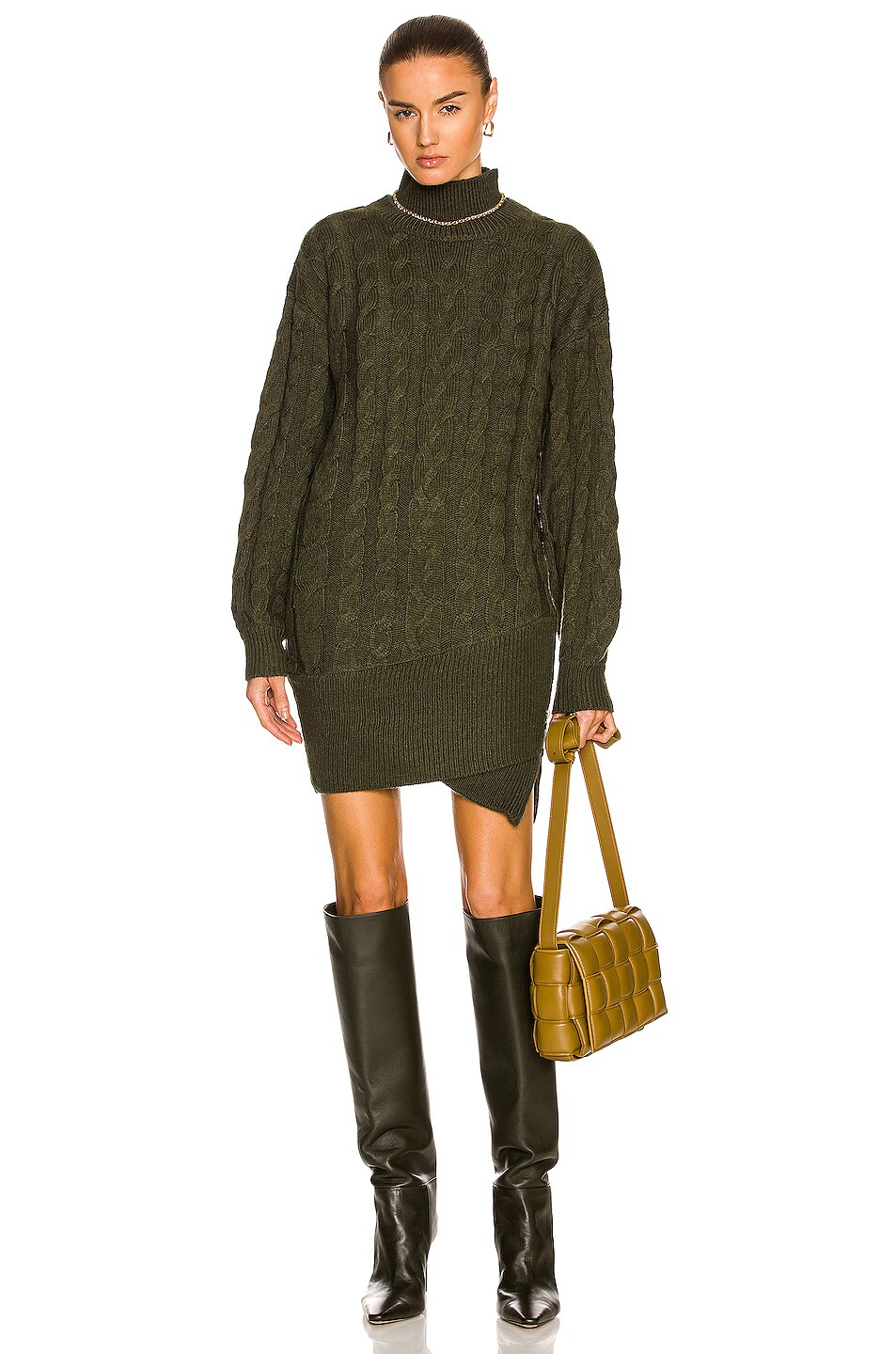 Image 1 of retrofete Kenna Dress in Army Green