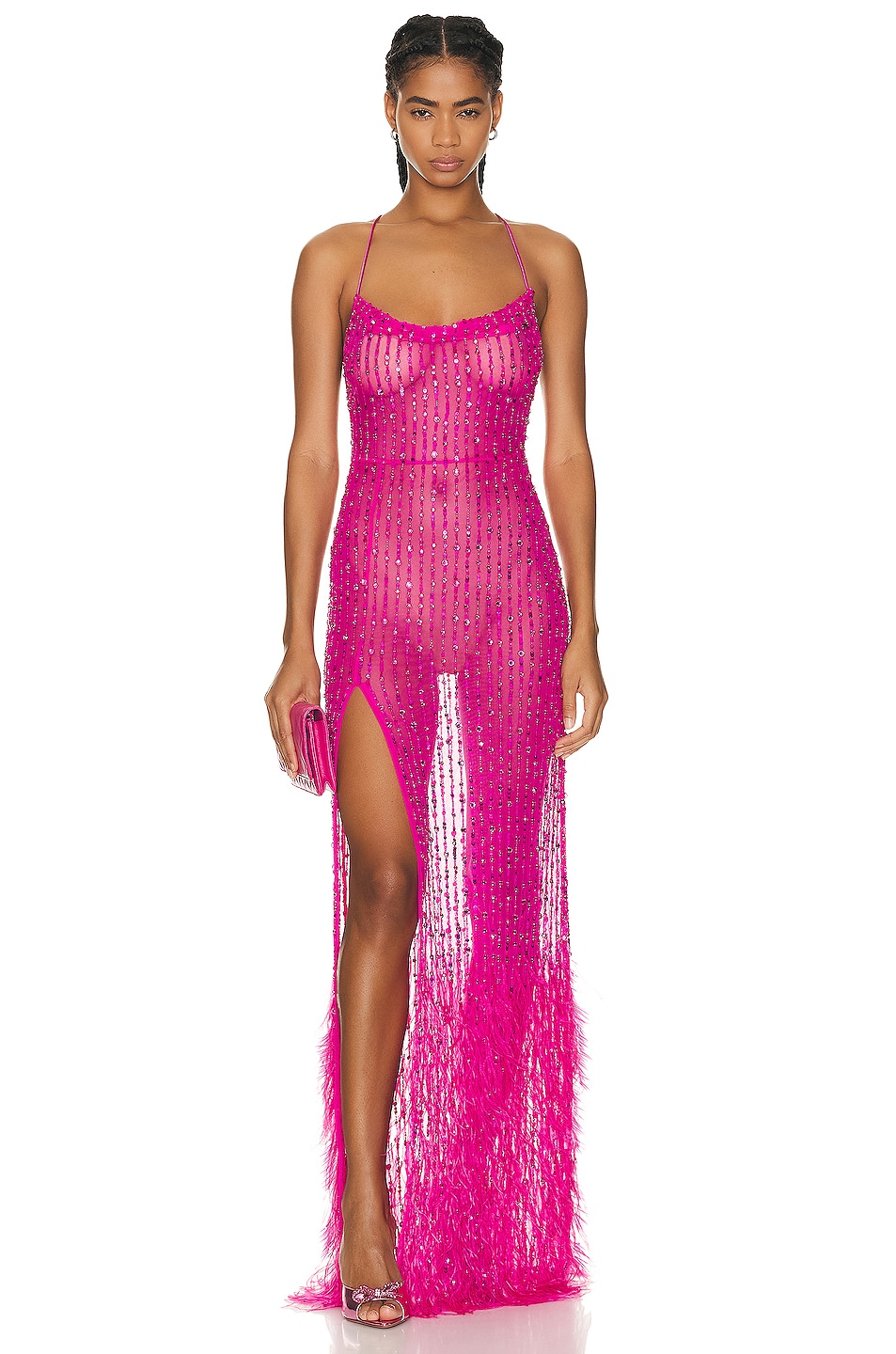 Image 1 of retrofete Alessandra Dress in Knockout Pink