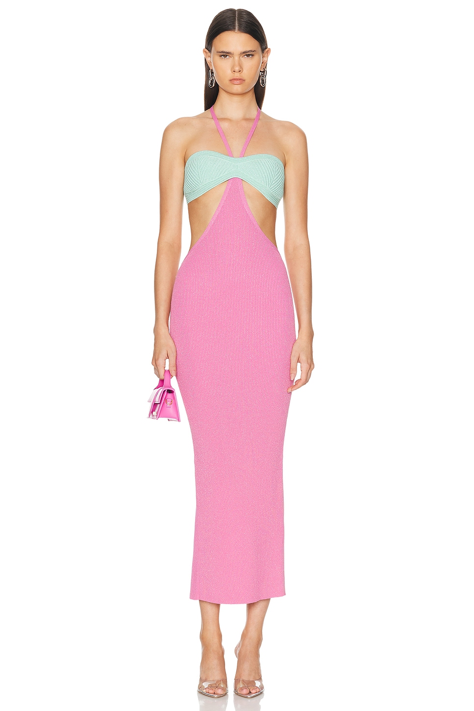 Image 1 of retrofete Eloisa Dress in in Metallic Candy Pink