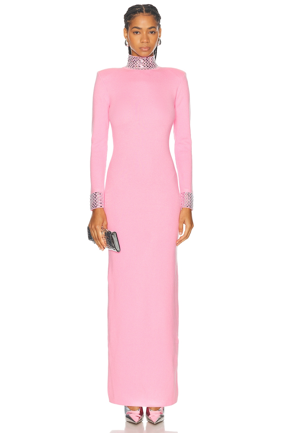 Image 1 of retrofete Monroe Dress in Peony Pink