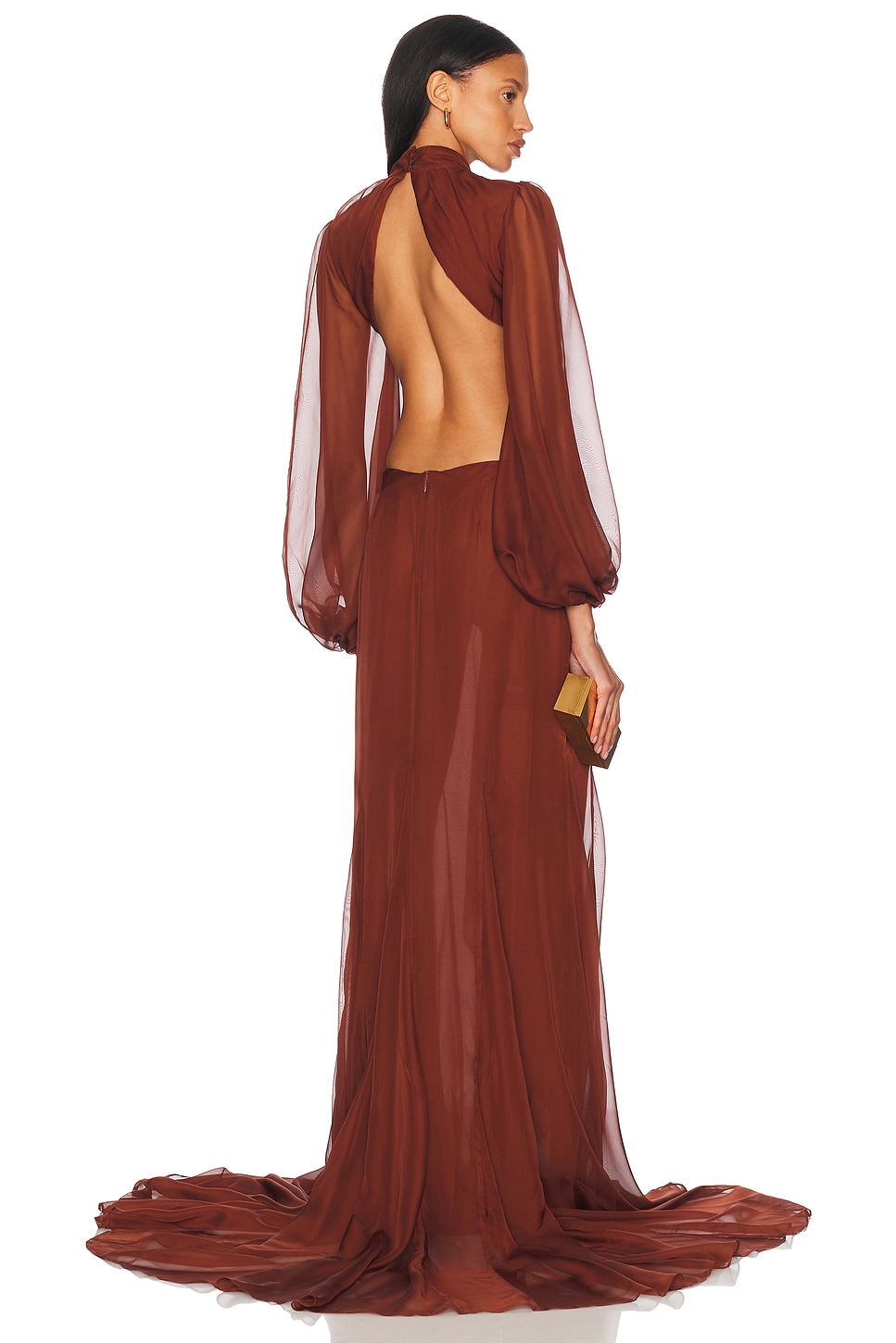 Image 1 of retrofete Rosalinda Dress in Chestnut