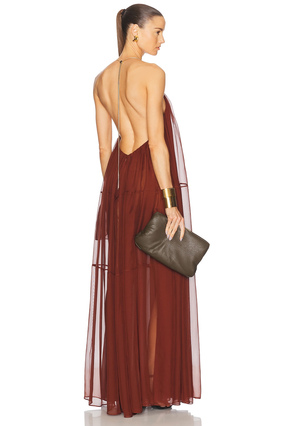 Image 1 of retrofete Arlet Dress in Chestnut