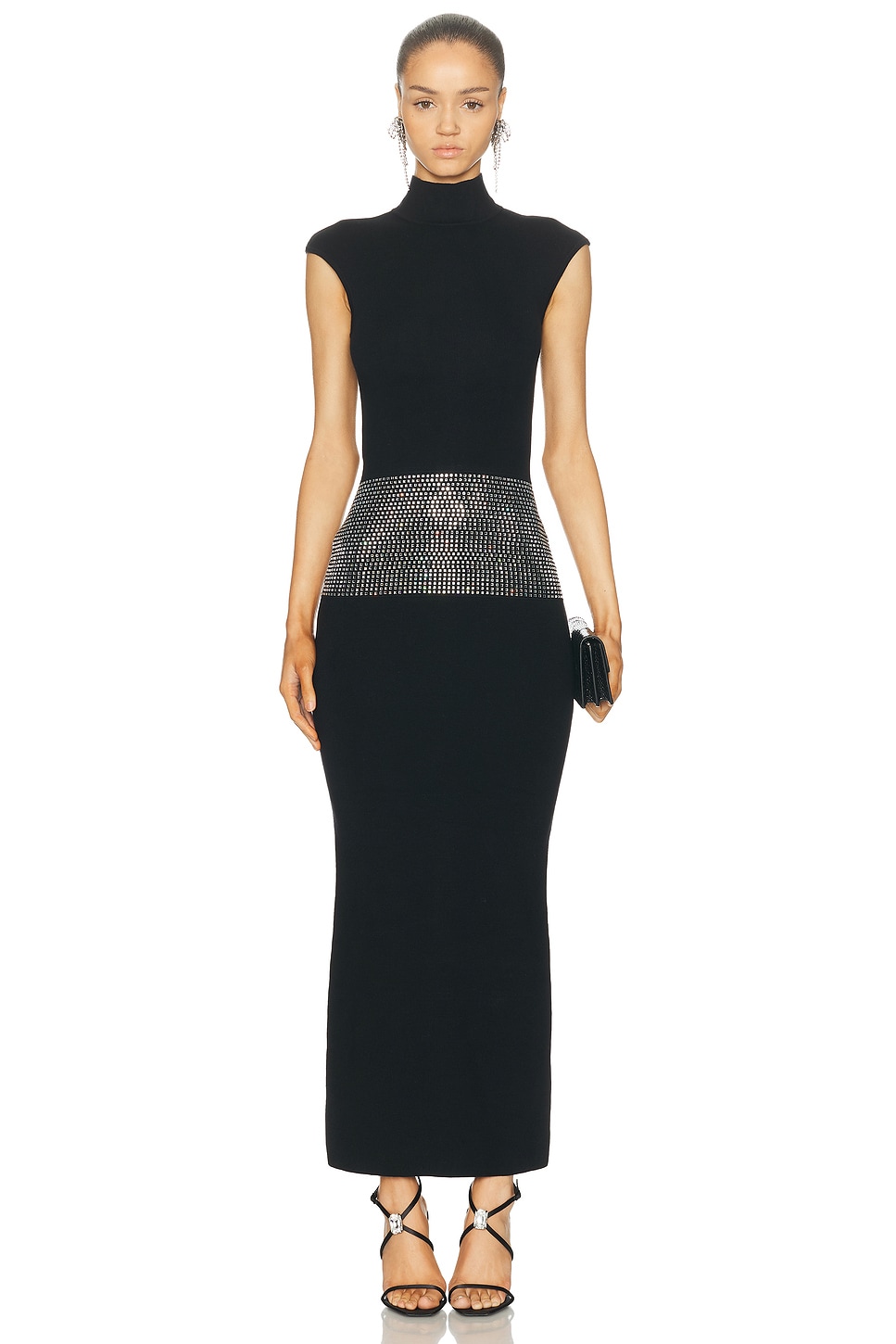 Image 1 of retrofete Leontine Dress in Black & Silver