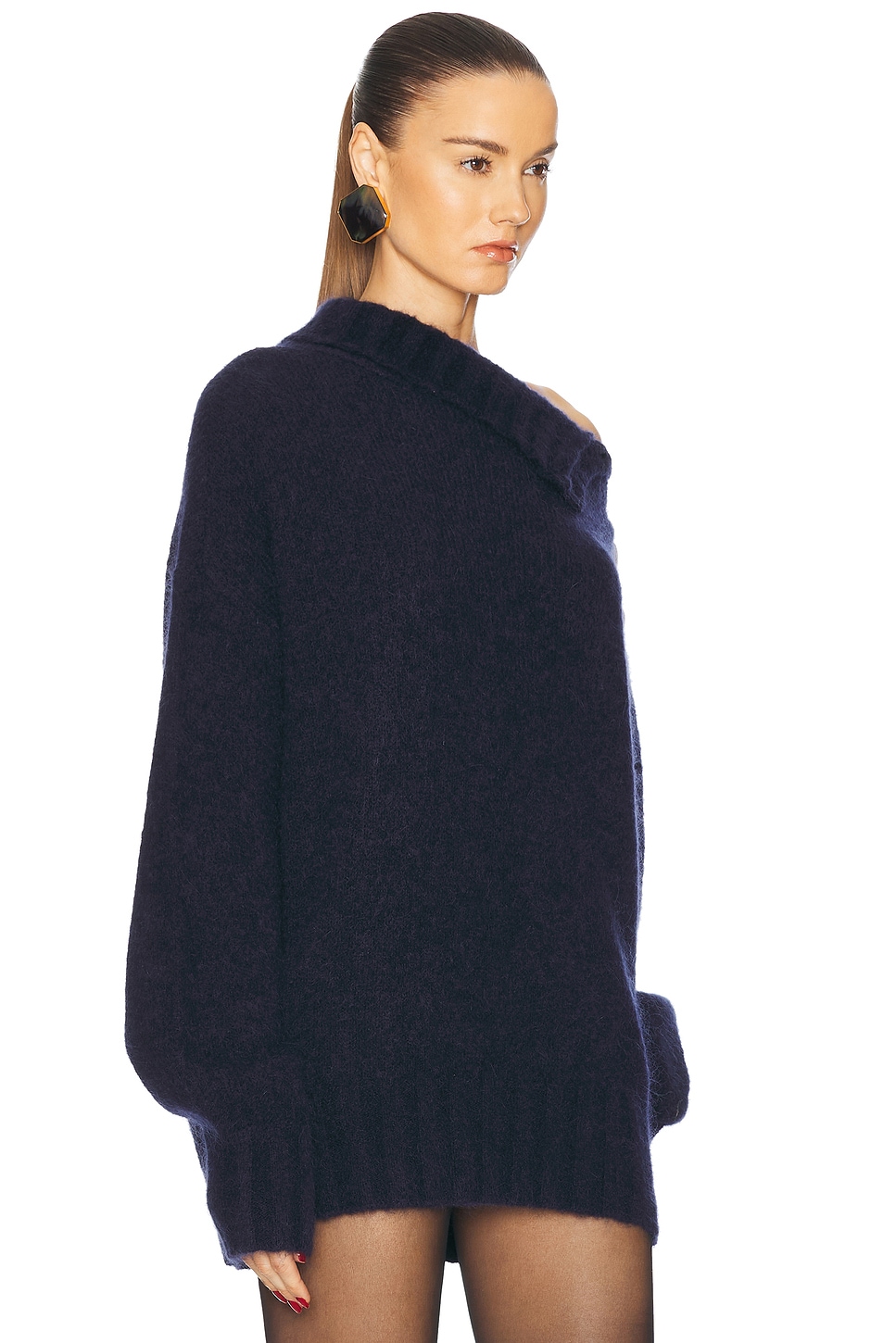 Shop Retroféte Amalia Sweater In Ink & Navy