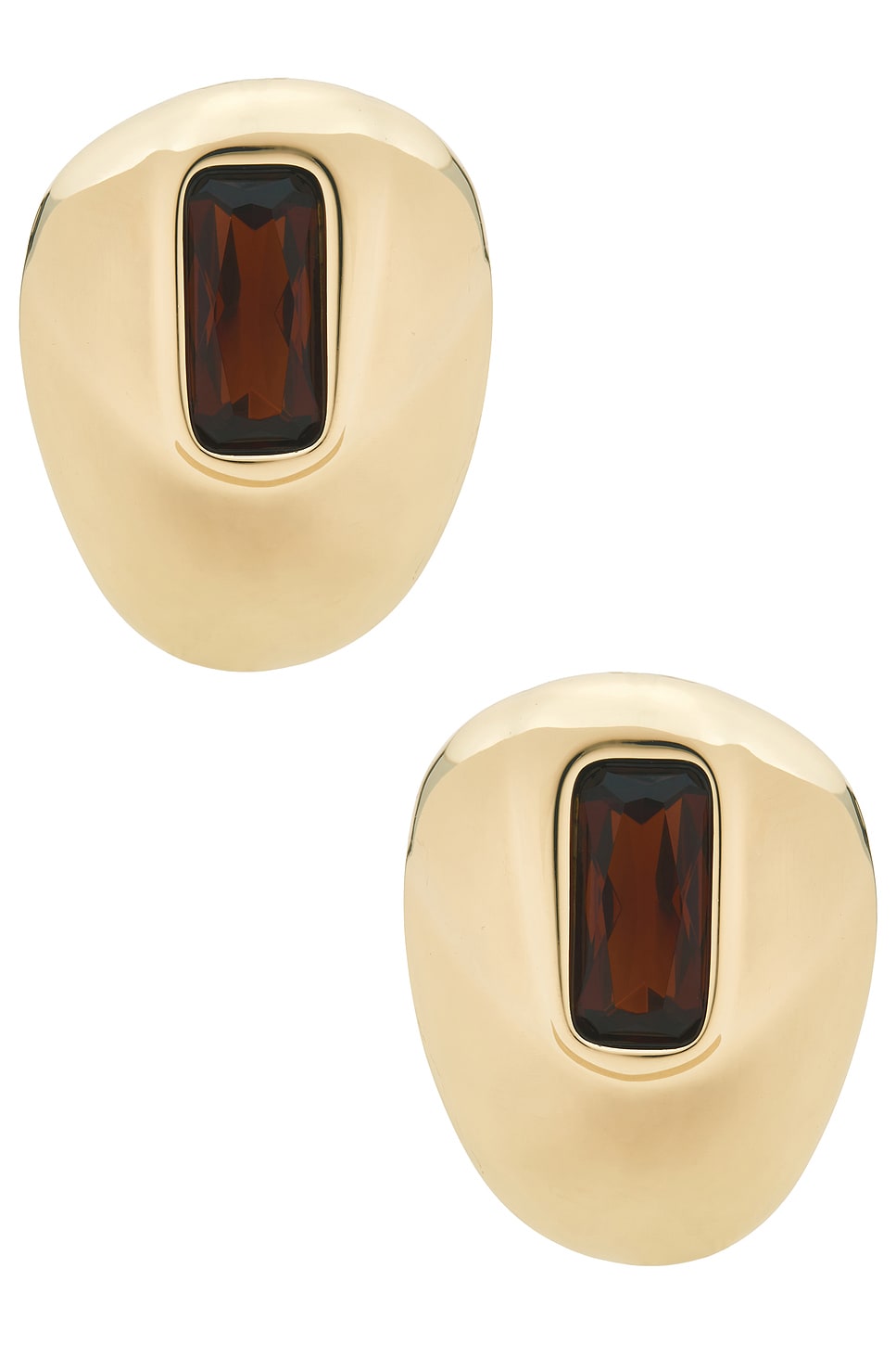 Image 1 of retrofete Bianca Earrings in Gold & Topaz