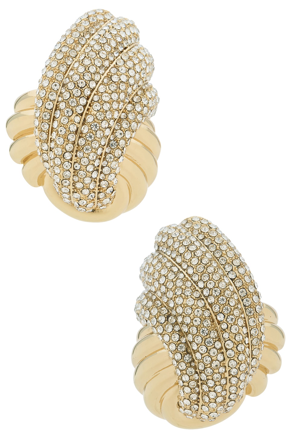 Image 1 of retrofete Leanne Earrings in Gold & Pave