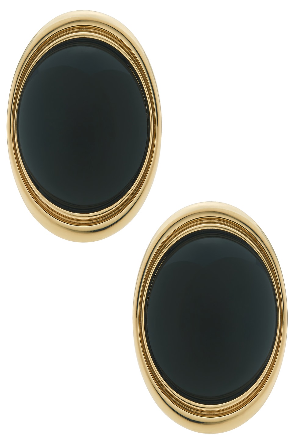 Image 1 of retrofete Sanaa Earrings in Gold & Black
