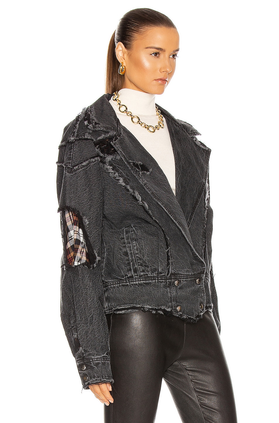 retrofete Ellie Reversible Jacket in Onyx | FWRD
