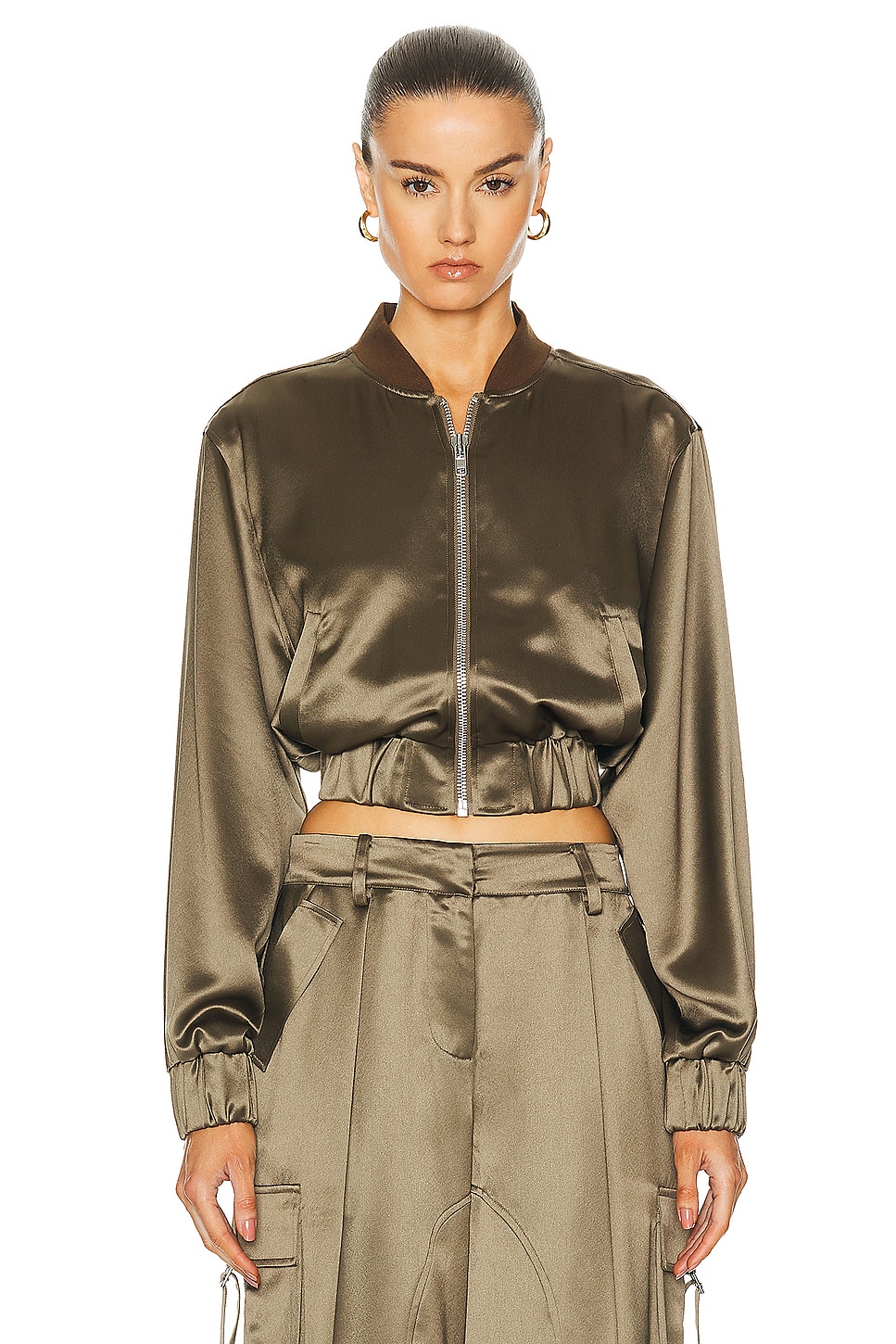 Image 1 of retrofete Wes Jacket in Military Green