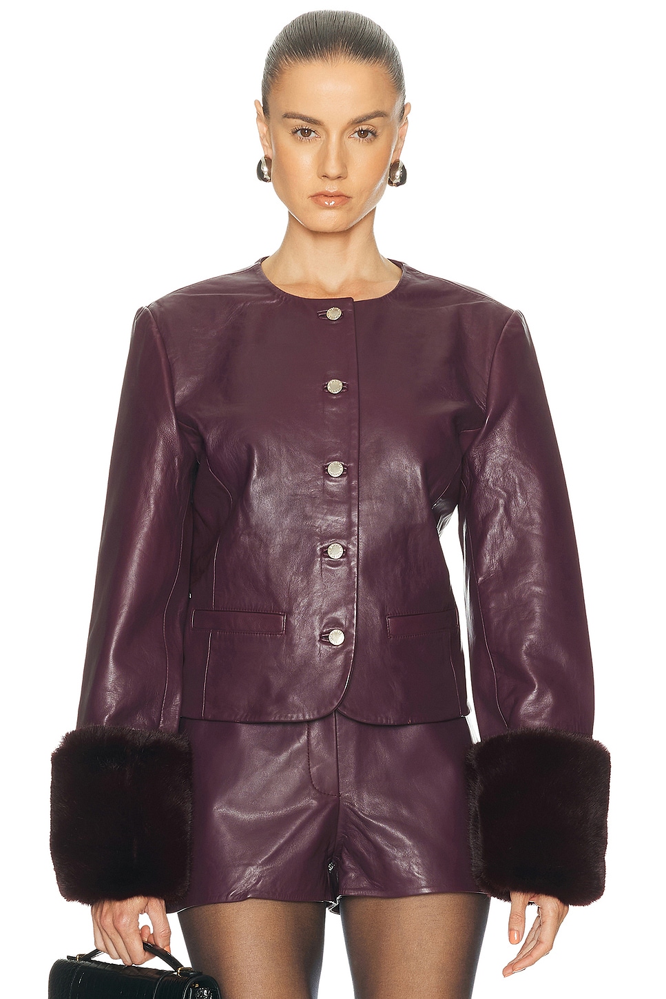 Image 1 of retrofete Talvi Jacket in Bordeaux